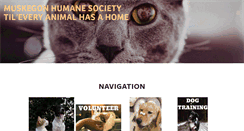 Desktop Screenshot of muskegonhumanesociety.org